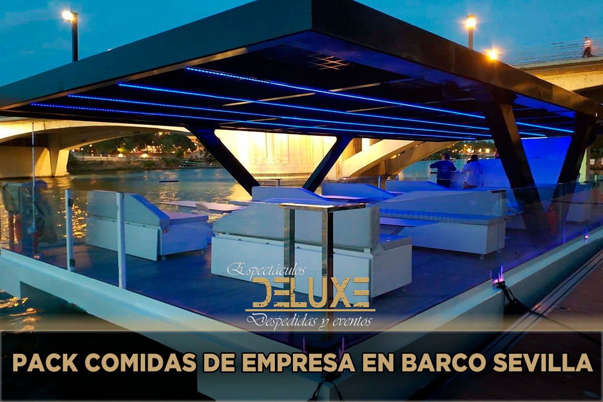 Pack comidas de empresa en barco Sevilla